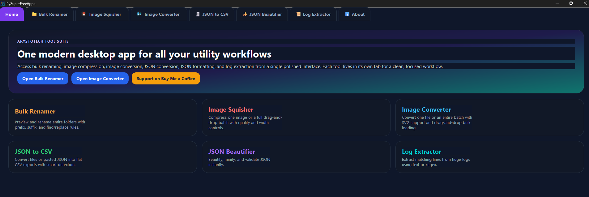PySuperFreeApps interface screenshot