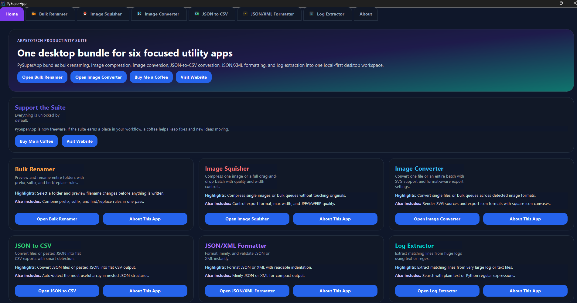 PySuperApp interface screenshot